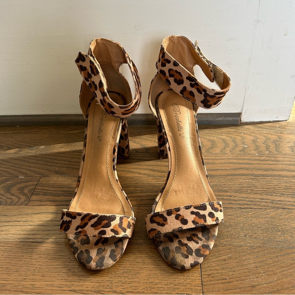 Cheetah Strappy Block Heels